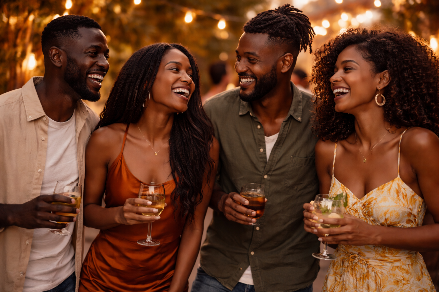 Community at an African cultural or social gathering