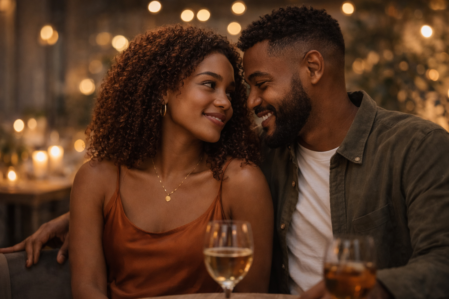Stylish couple on a date