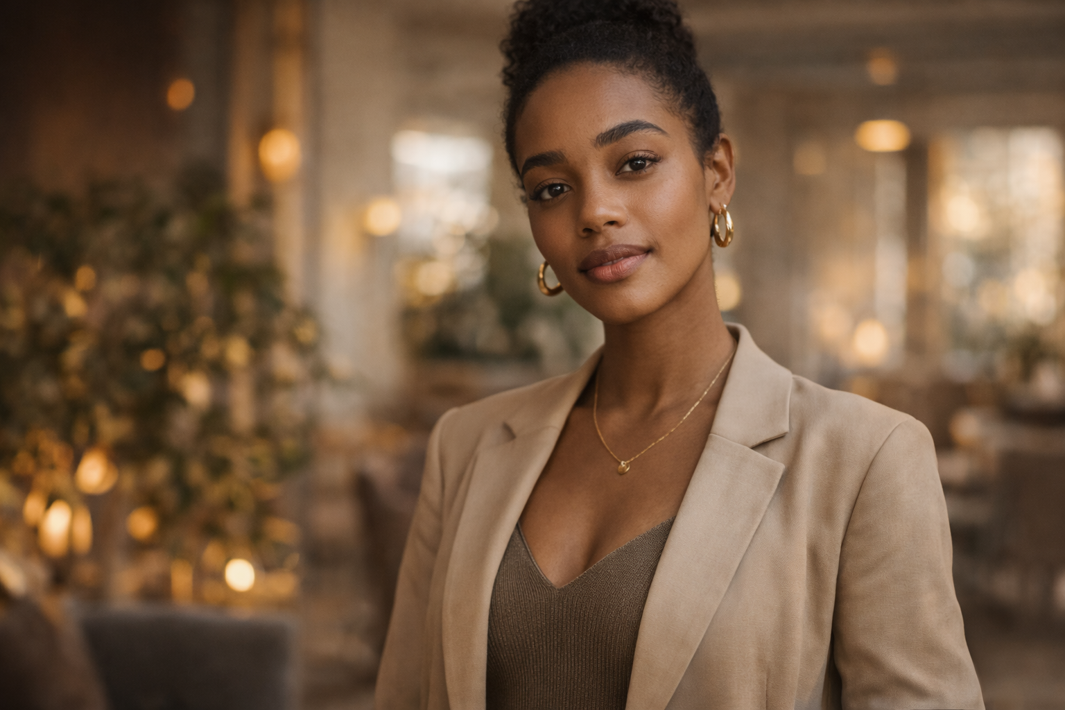 Elegant premium lifestyle portrait